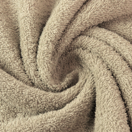 Baumwollfrottee uni in dunklen beige