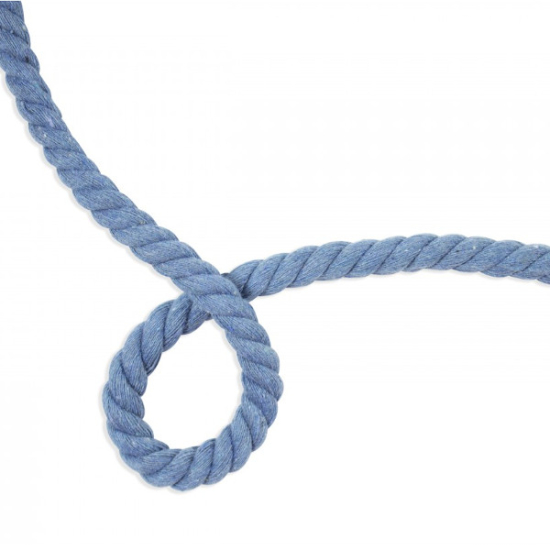 gedrehte kordel aus baumwollgemisch mit einem durchmesser von 10mm in jeansblau
