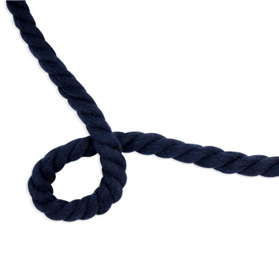 gedrehte kordel aus baumwollgemisch mit einem durchmesser von 10mm in marine