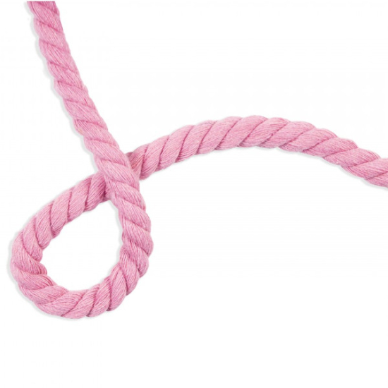 gedrehte kordel aus baumwollgemisch mit einem durchmesser  von 10mm in rosa