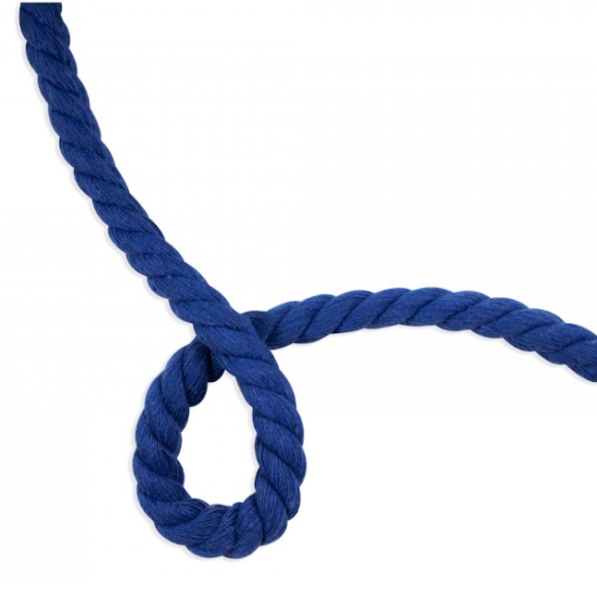 gedrehte kordel aus baumwollgemisch mit einem durchmesser von 10mm in royalblau