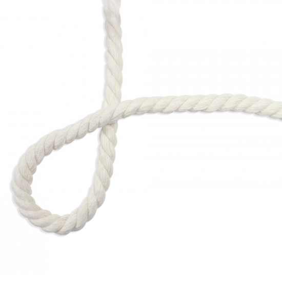 gedrehte kordel aus baumwollgemisch mit einem durchmesser von 8mm in ecru