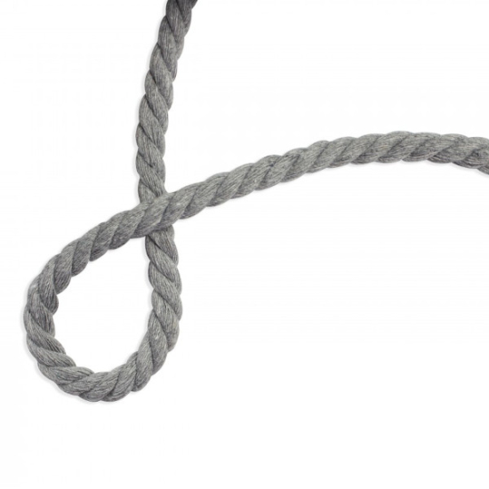 gedrehte kordel aus baumwollgemisch mit einem durchmesser von 8mm in hellgrau