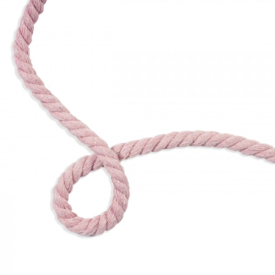 gedrehte kordel aus baumwollgemisch mit einem durchmesser von 8mm in rosa