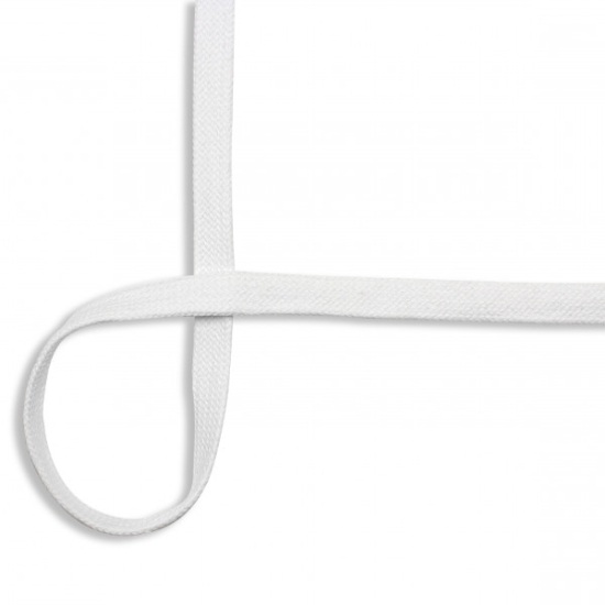 platte baumwollkodel in weiss mit einer breite von 15mm