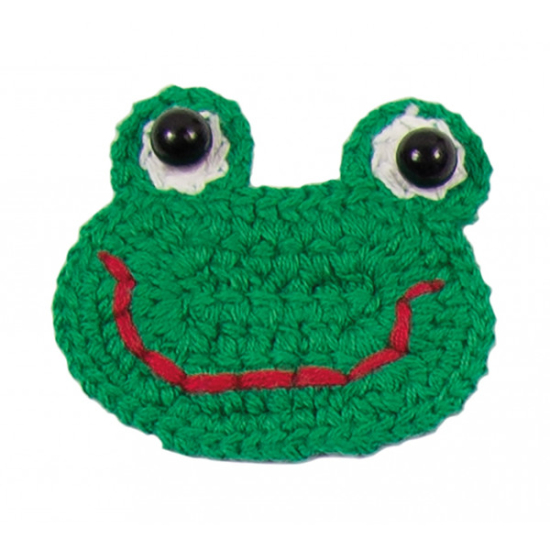 Baumwollpatch mit lustigen Froschmotiv