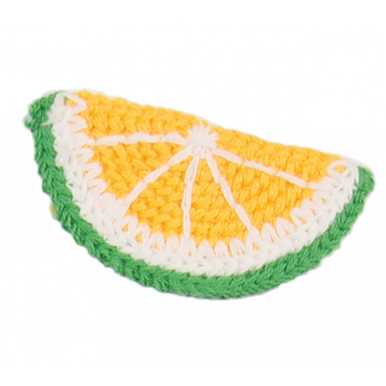 Baumwollpatch mit Limettenscheibenmotiv