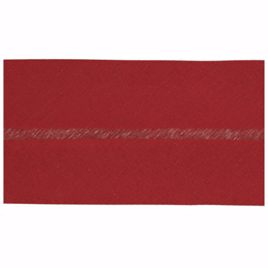 Schrägband aus Baumwollgemisch mit einer Breite von 50mm in rot gemustert