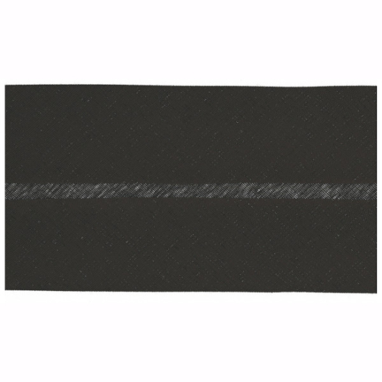 Schrägband aus Baumwollgemisch mit einer Breite von 50mm in schwarz gemustert