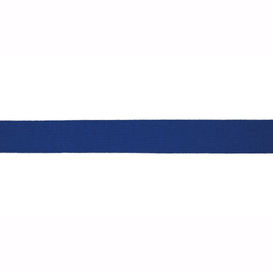 Elastisches Viskoseschrägband in royalblau gemustert