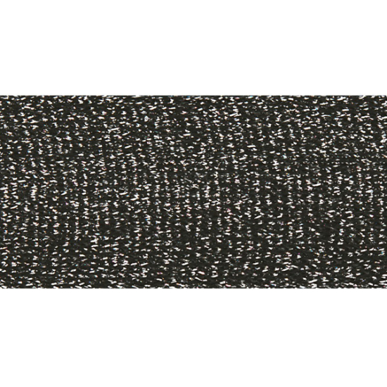 Galonband 30mm in schwarz mit silbernen glitzernden  lurexeffekt