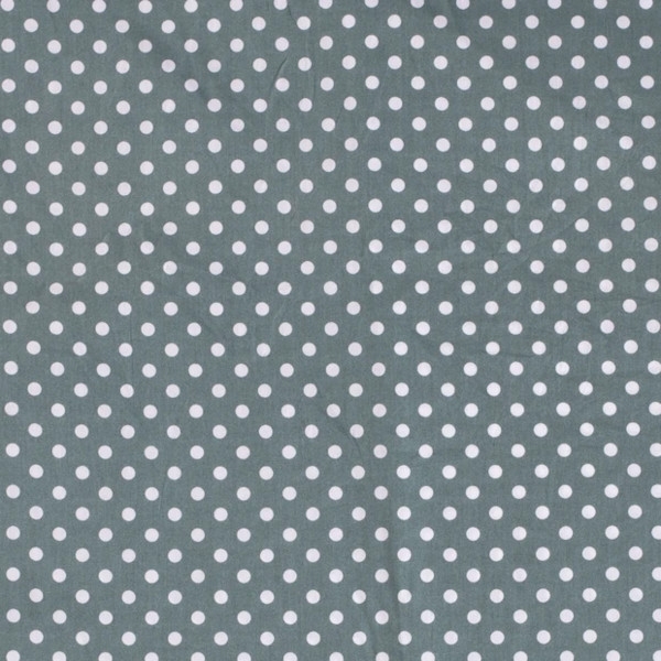 Baumwollstoff in Jade mit verschiedenen Mustern.