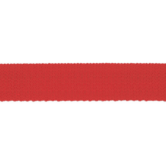 Gurtband mit einer Breite von 25mm oder 40mm in rot unifarben