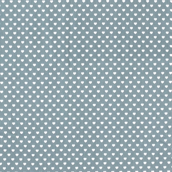 Baumwollstoff in Jade mit verschiedenen Mustern.