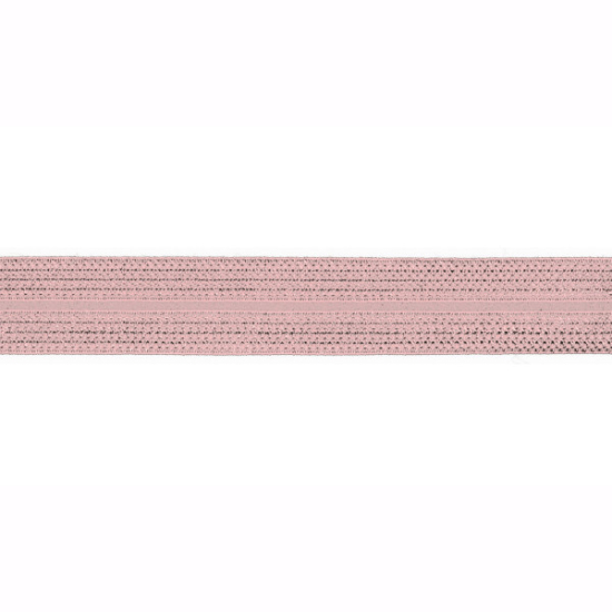 Jacquardschrägband in rosa gemustert