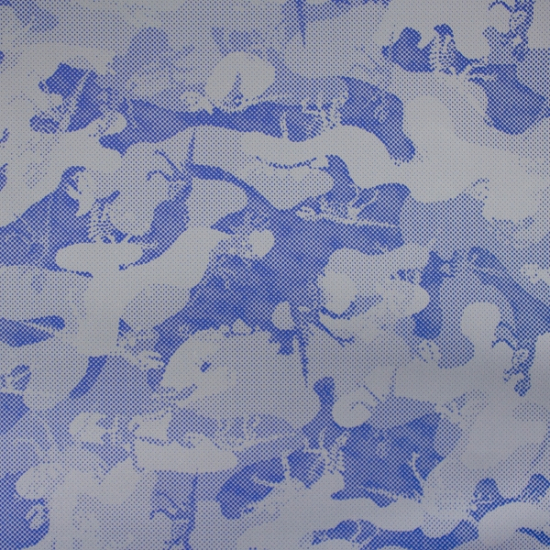 Reflektierender Outdoorstoff Camouflage in Blau
