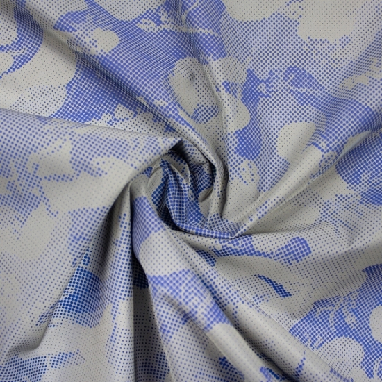 Reflektierender Outdoorstoff Camouflage in Blau