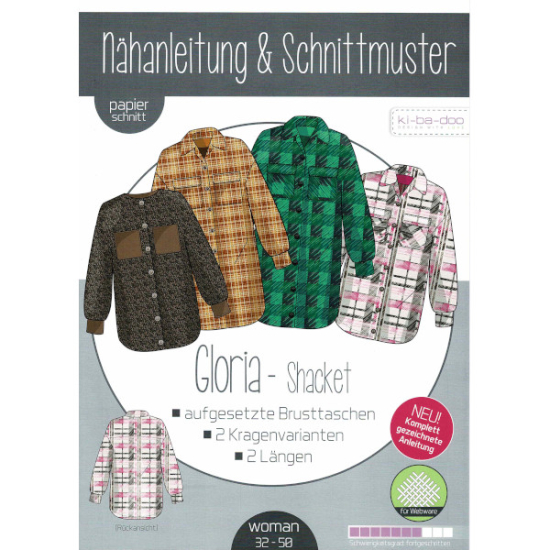 Tolles Schnittmuster von ki-ba-doo für Damen für Shacket in den Größen 32-50.