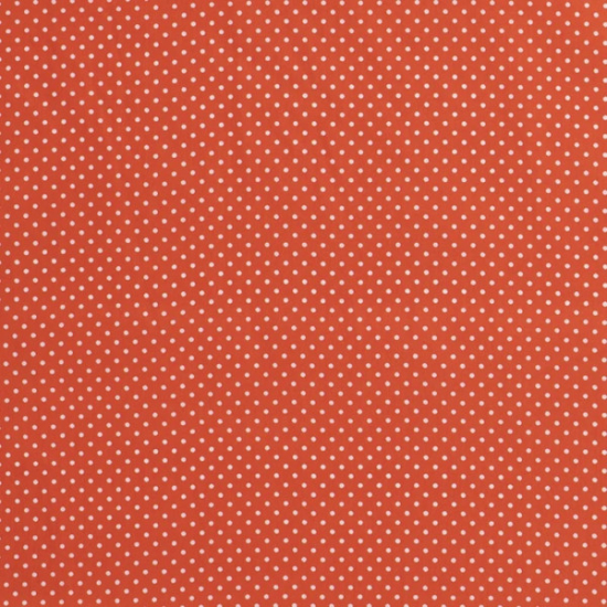 Baumwollstoff in orange mit verschiedenen Mustern.