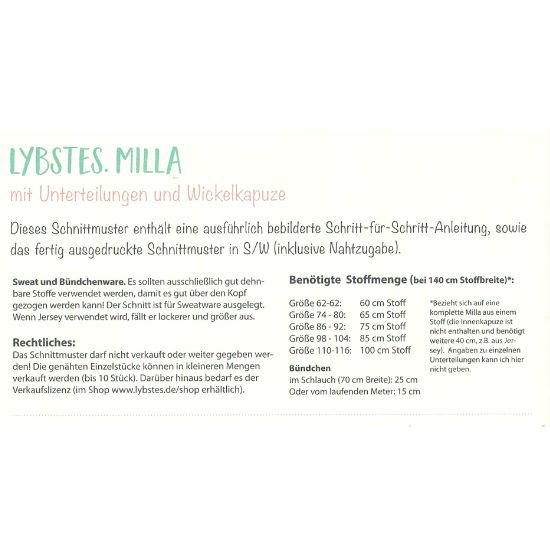 Lybstes Kleine Milla Ballonkleid mit Kapuze Gr. 62 bis 116