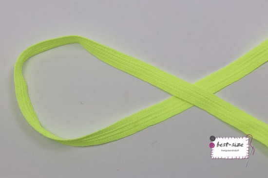 platte neon kordel mit 12mm durchmesser in gelb