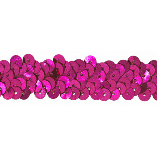 Pailettenband mit einer Breite von 20mm oder 30mm in fuchsia