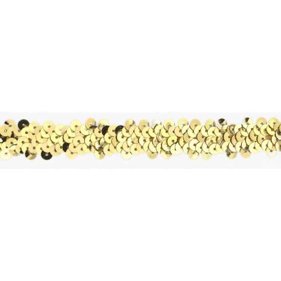 Pailettenband mit einer Breite von 20mm oder 30mm in gold