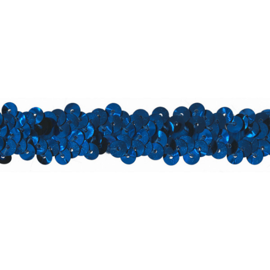 Pailettenband mit einer Breite von 20mm oder 30mm in royalblau
