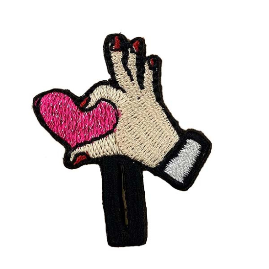 Patches mit einem Handmotiv
