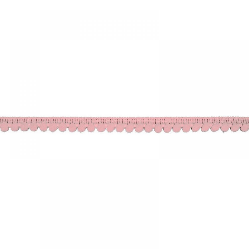 pompom band mit einem abstand von 6mm in rosa