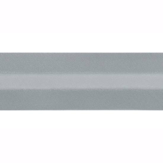Satinschrägband in helljeans gemustert