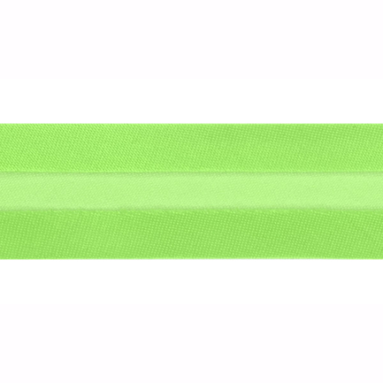 Satinschrägband in lemon gemustert