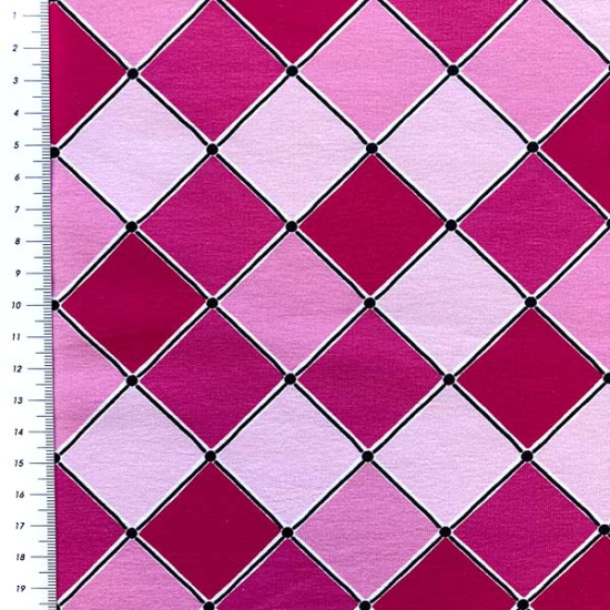 French Terry von Swafing mit Quadraten gemustert