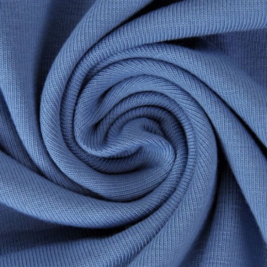 Viskosejersey uni in jeansblau