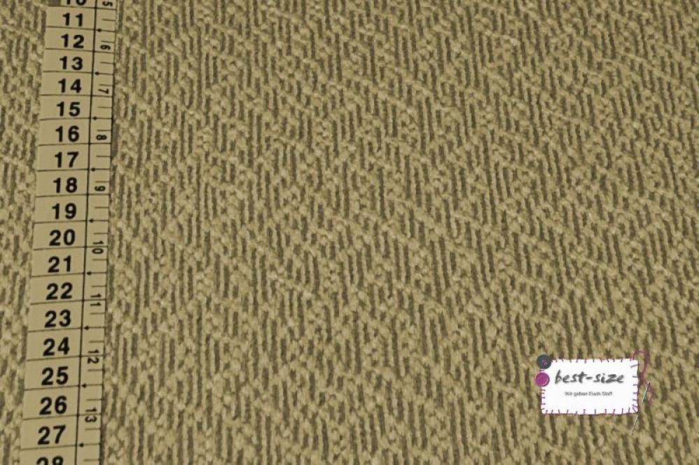 viskosestrick gemustert in grasgruen mit massband links