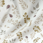 Baumwollstoff Blättertanz Taupe