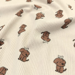Baumwoll Cord Stretch Kleine Hunde Ecru