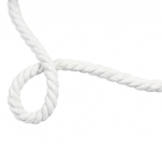 Baumwollkordel gedreht - 10mm - Weiß